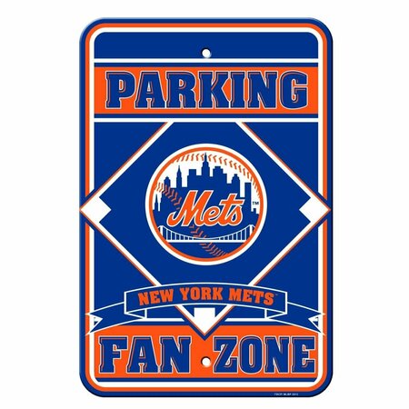 FREMONT DIE CONSUMER PRODUCTS New York Mets Sign - Plastic - Fan Zone Parking - 12 in x 18 in 2324562234